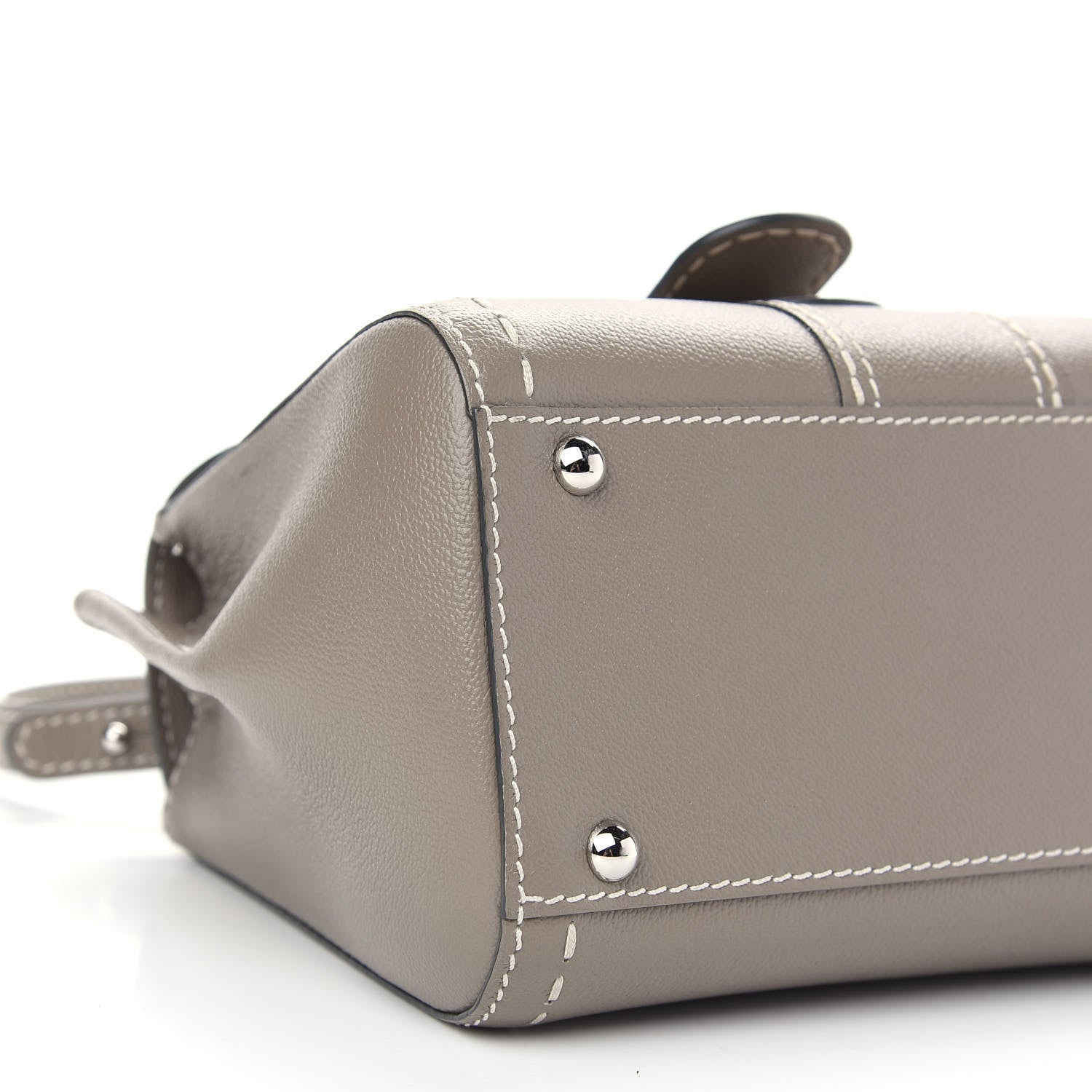 Delvaux Grained Rodeo Calfskin Surpique Mini Brillant Satchel Tourterelle Ivory 5 of 10