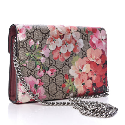 Gucci GG Supreme Monogram Blooms Mini Dionysus Chain Wallet Beige Multicolor Dry Rose 3 of 10