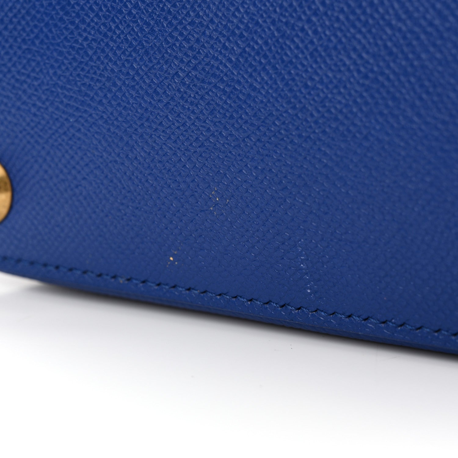 Balenciaga Signature Grained Calfskin Logo XXS Ville Top Handle Bag Bleu Roi White 19 of 19