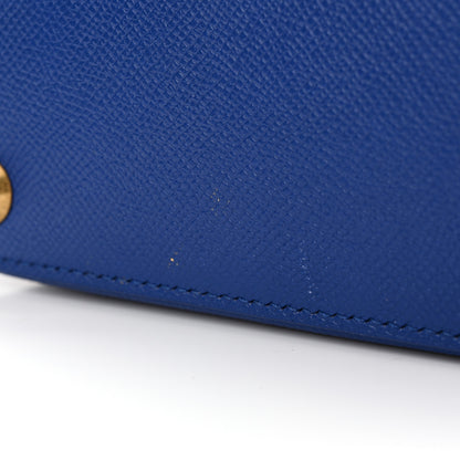 Balenciaga Signature Grained Calfskin Logo XXS Ville Top Handle Bag Bleu Roi White 19 of 19