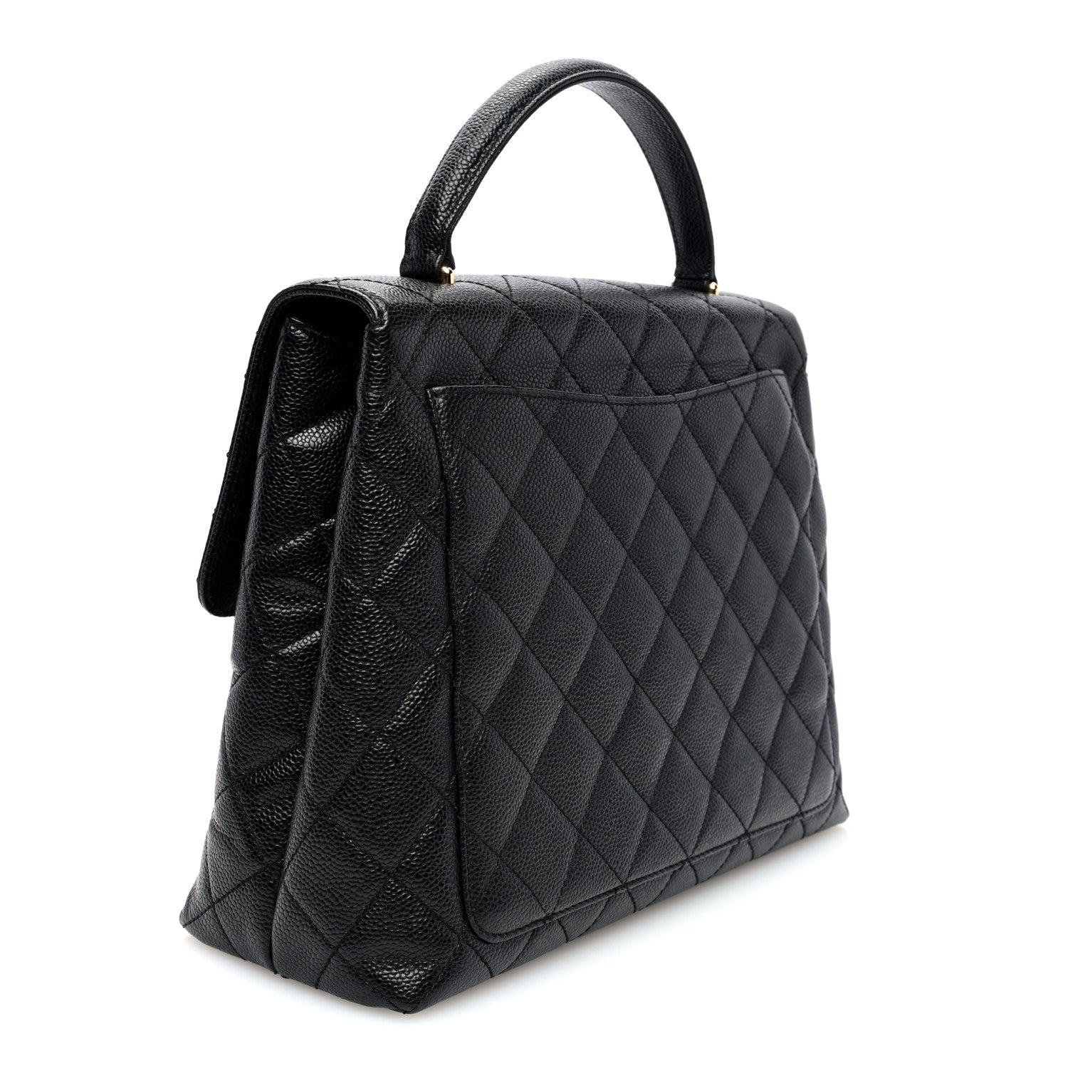 Chanel Caviar Quilted Jumbo Kelly Flap Black 3 of 10