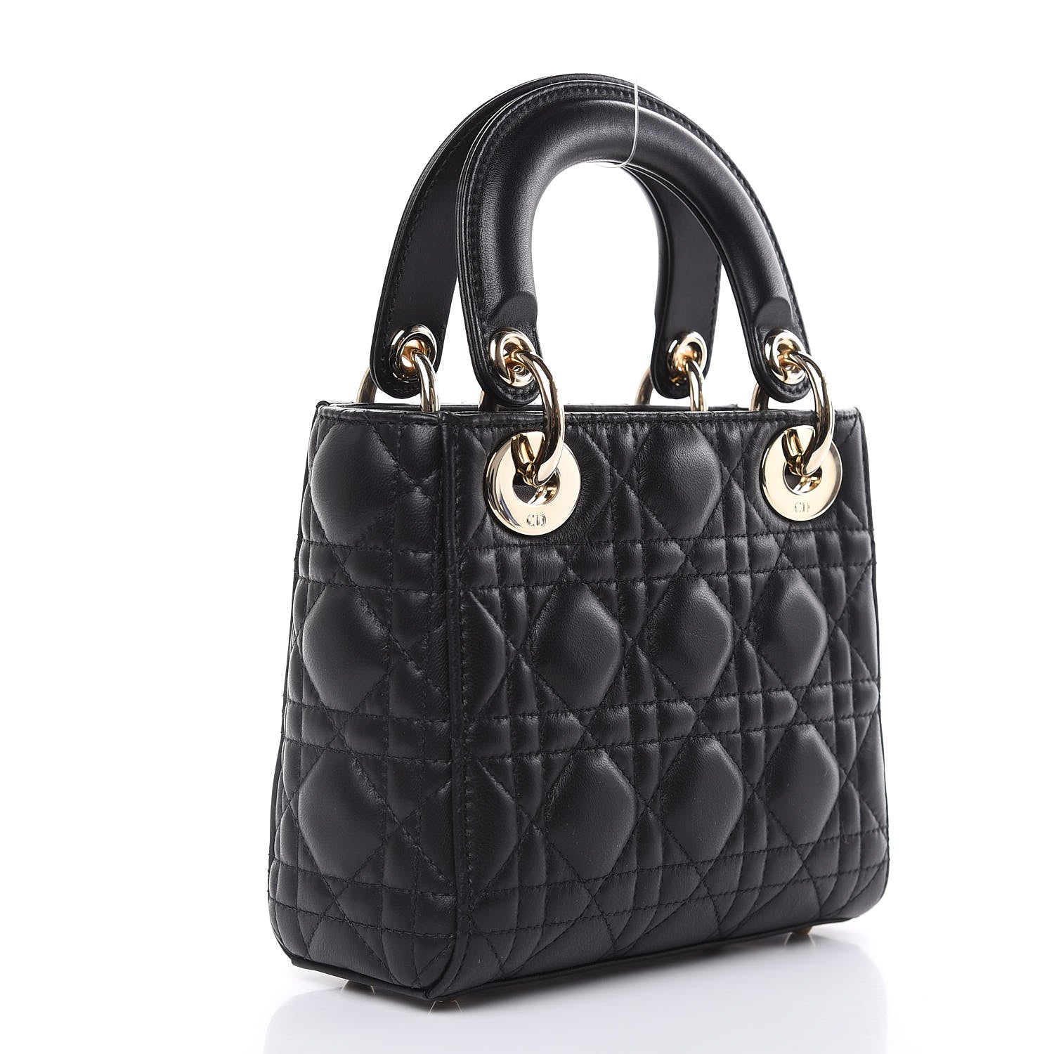 Christian Dior Lambskin Cannage Mini Lady Dior Black 3 of 11