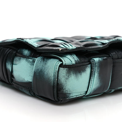 Bottega Veneta Foulard Tie Dye Maxi Intrecciato Padded Cassette Crossbody Bag Celadon Inkwell 10 of 14
