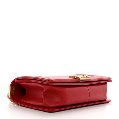 Chanel Caviar Quilted Medium Boy Flap Red 4 of 16