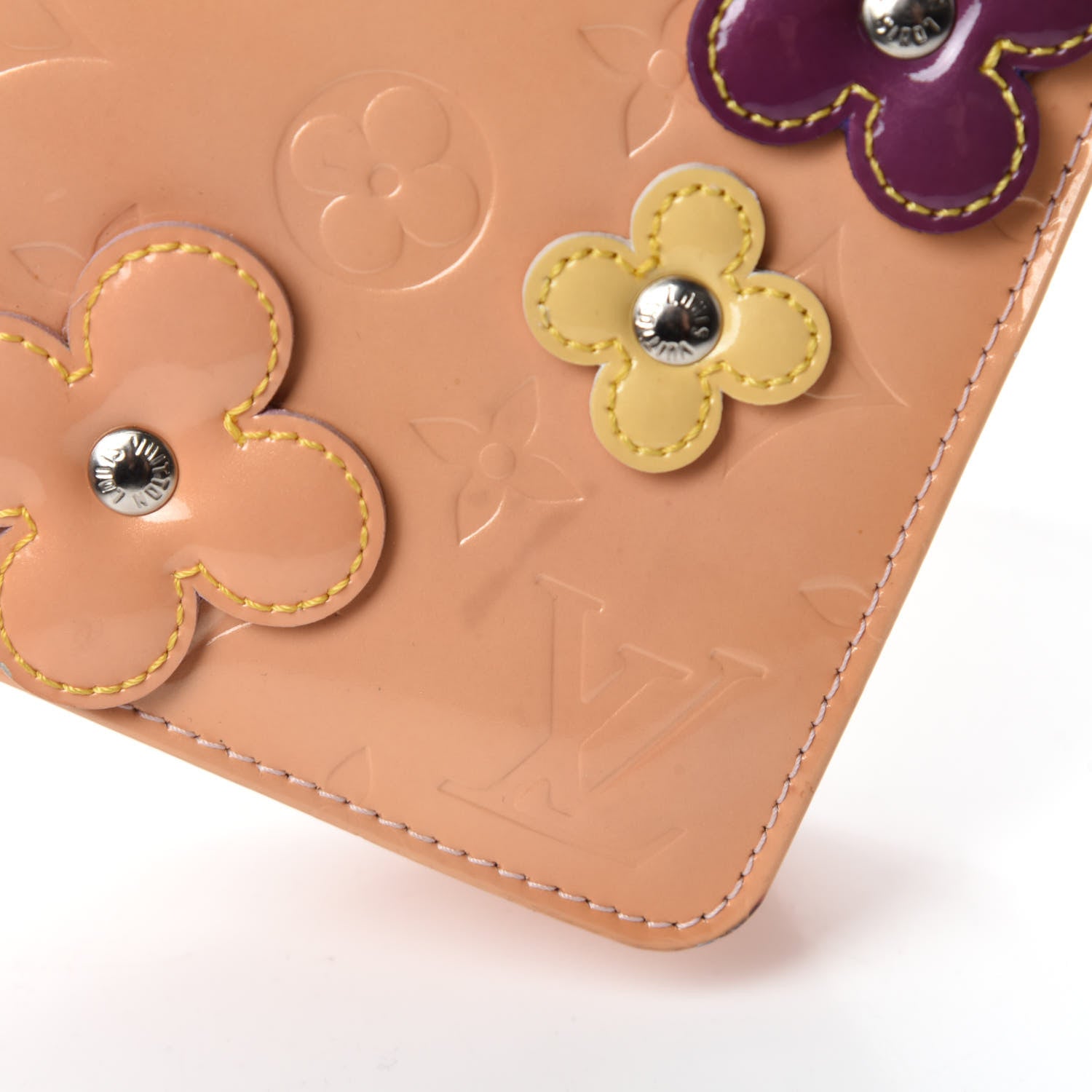 Louis Vuitton Vernis Lexington Fleurs Pochette Pink 8 of 11