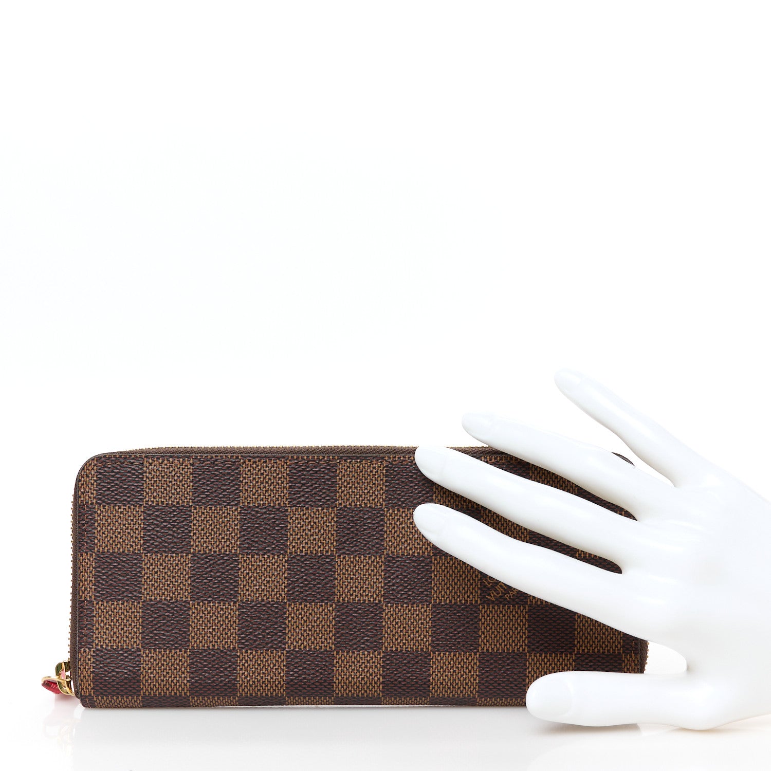 Louis Vuitton Damier Ebene Clemence Wallet Cherry 2 of 8