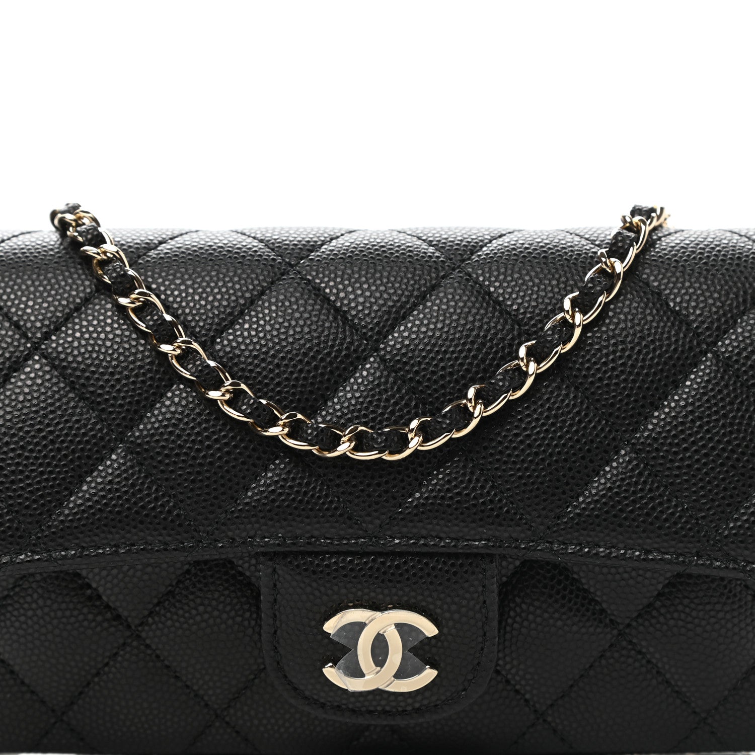 Chanel Caviar Quilted Glasses Case With Chain Black 8 of 11