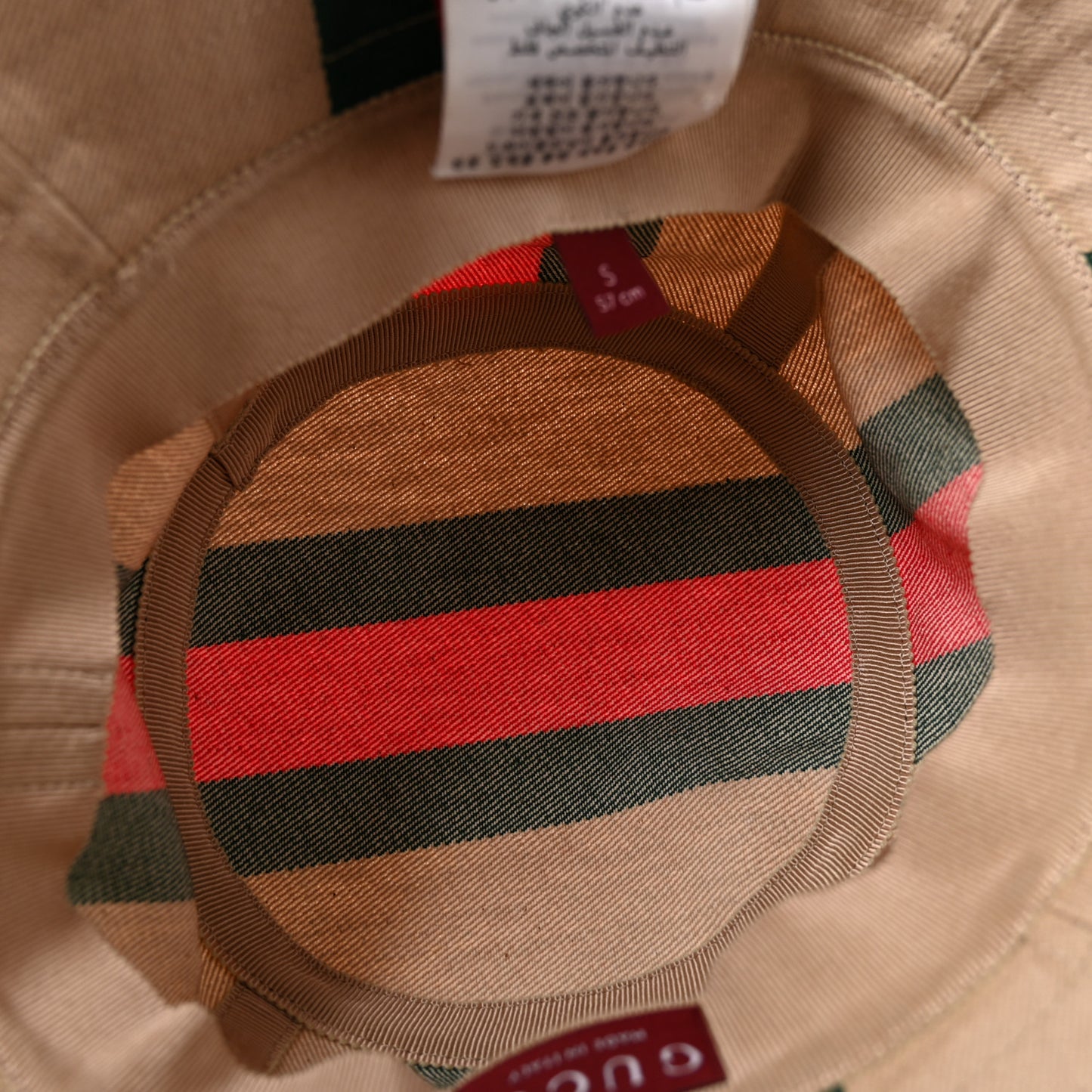 Monogram Canvas Web Bucket Hat S Beige