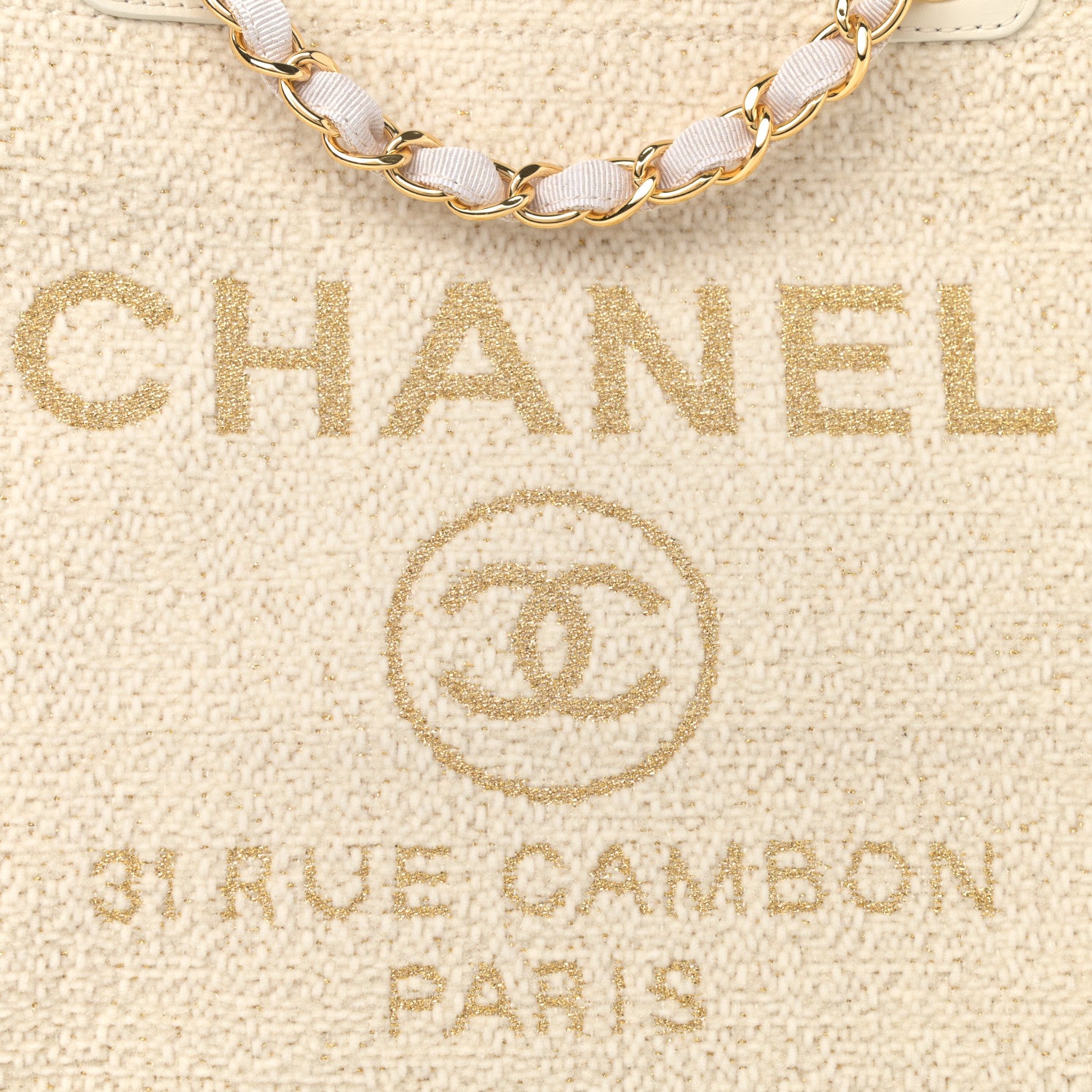 Chanel Lurex Boucle Medium Deauville Tote White 8 of 10