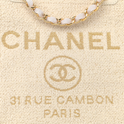 Chanel Lurex Boucle Medium Deauville Tote White 8 of 10