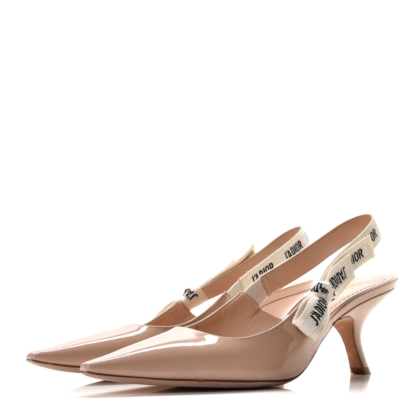 Patent Ribbon J'Adior Slingback 65mm Pumps 41 Nude