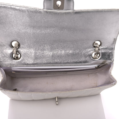 Chanel Metallic Nylon Medium Travel Flap Light Silver 5 of 16