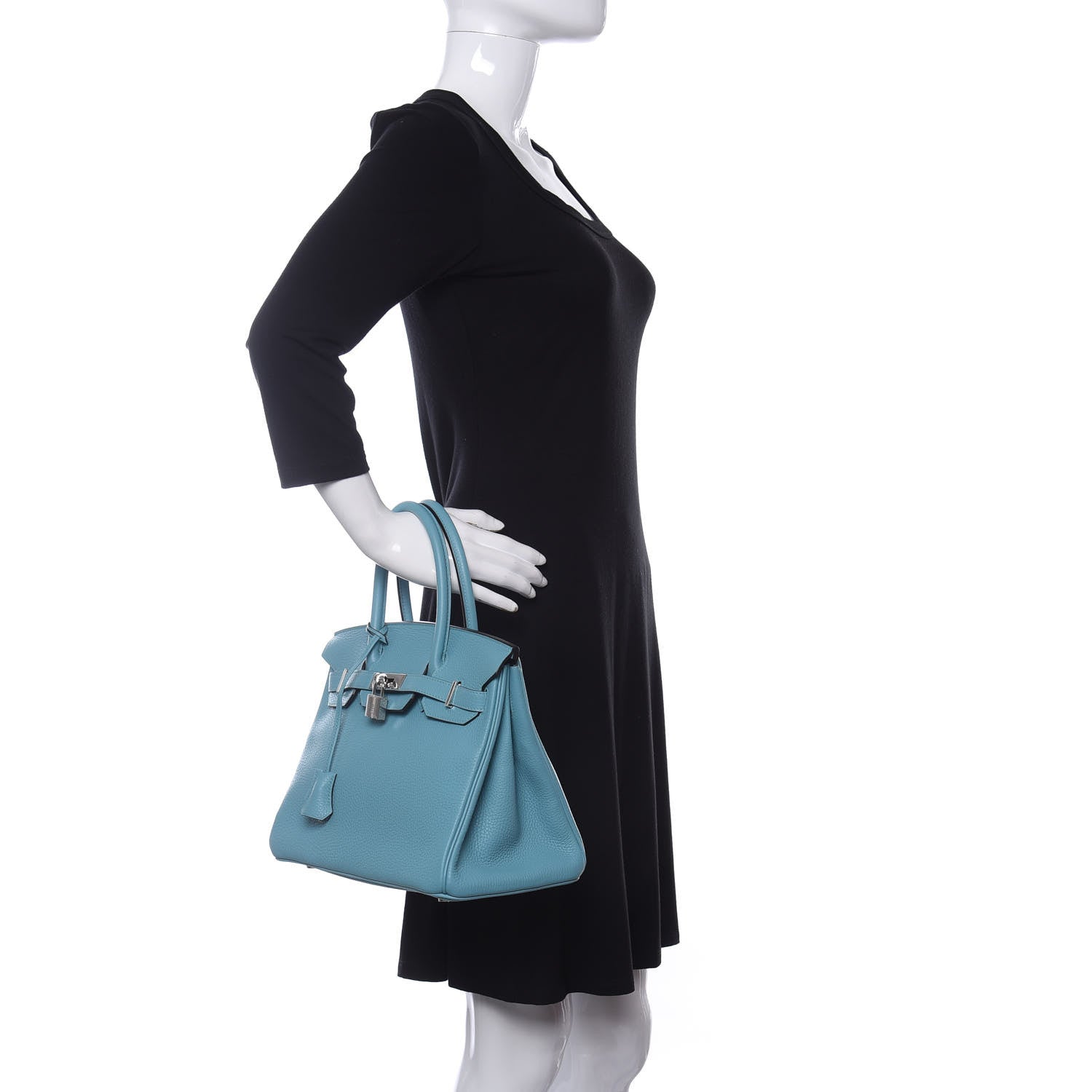 Hermes Taurillon Clemence Birkin 30 Bleu Saint Cyr 2 of 11