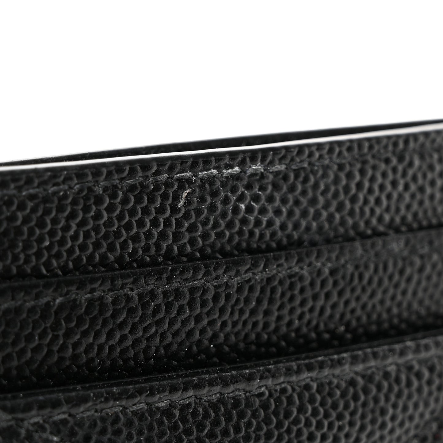 Grain De Poudre Matelasse Chevron Monogram Credit Card Case Black