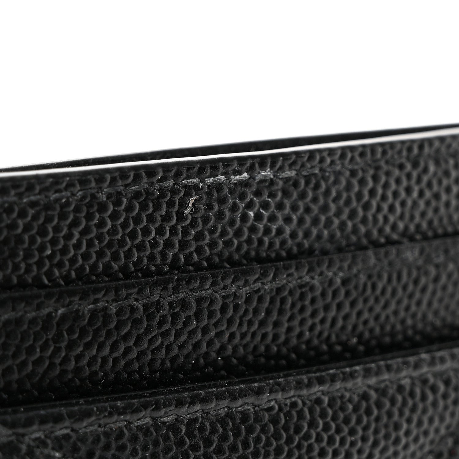 Saint Laurent Grain De Poudre Matelasse Chevron Monogram Credit Card Case Black 9 of 12