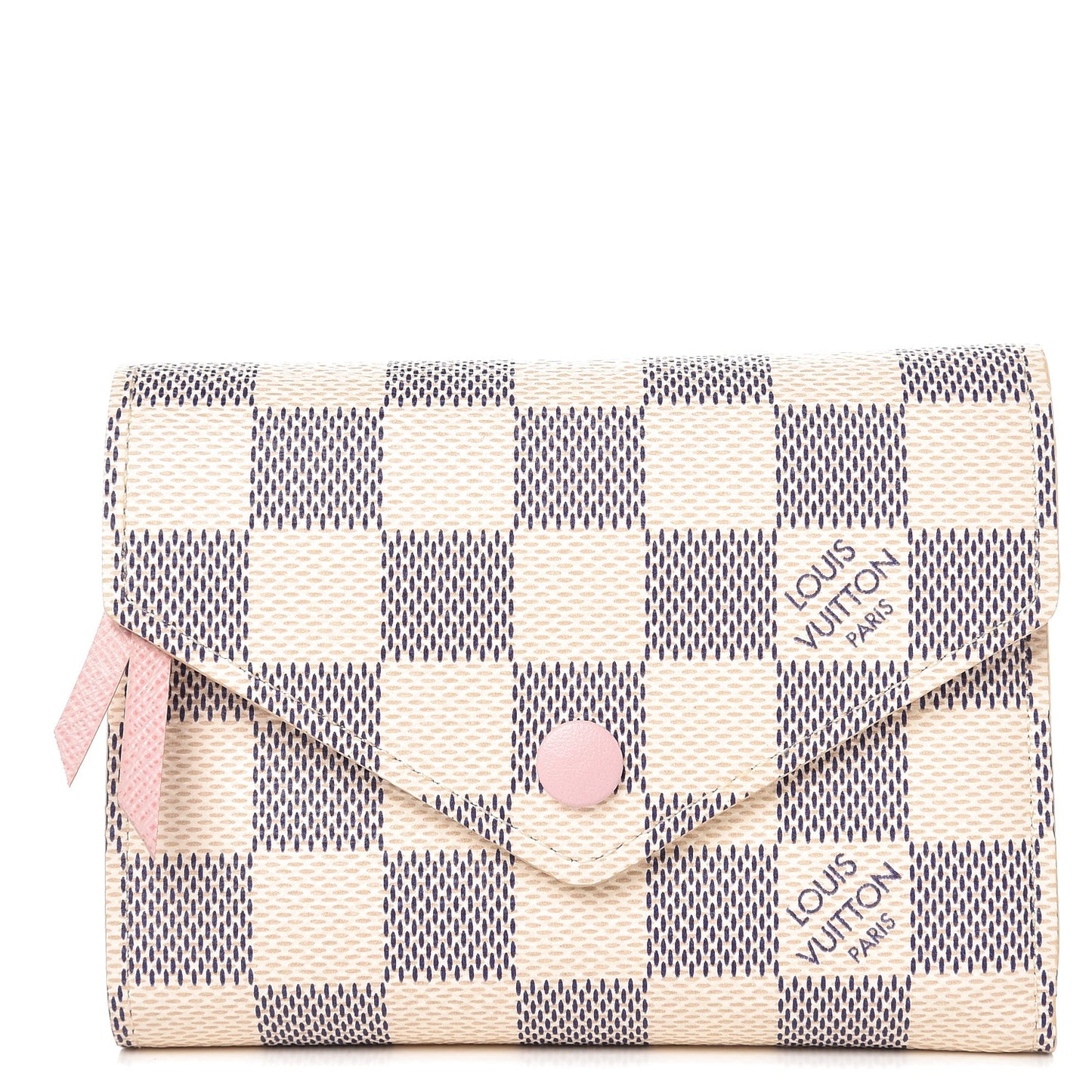 Damier Azur Victorine Wallet Rose Ballerine