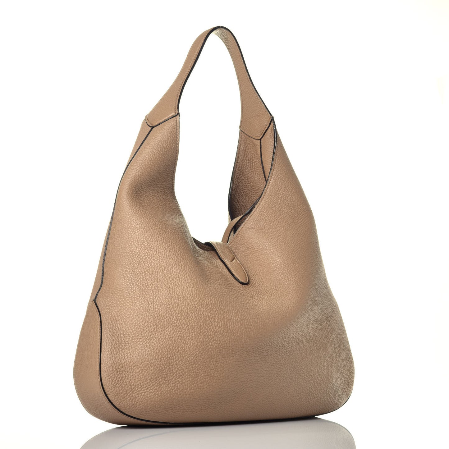 Soft Grained Calfskin Large Jackie Hobo Classic Camel