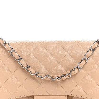 Chanel Caviar Quilted Jumbo Double Flap Beige 8 of 12