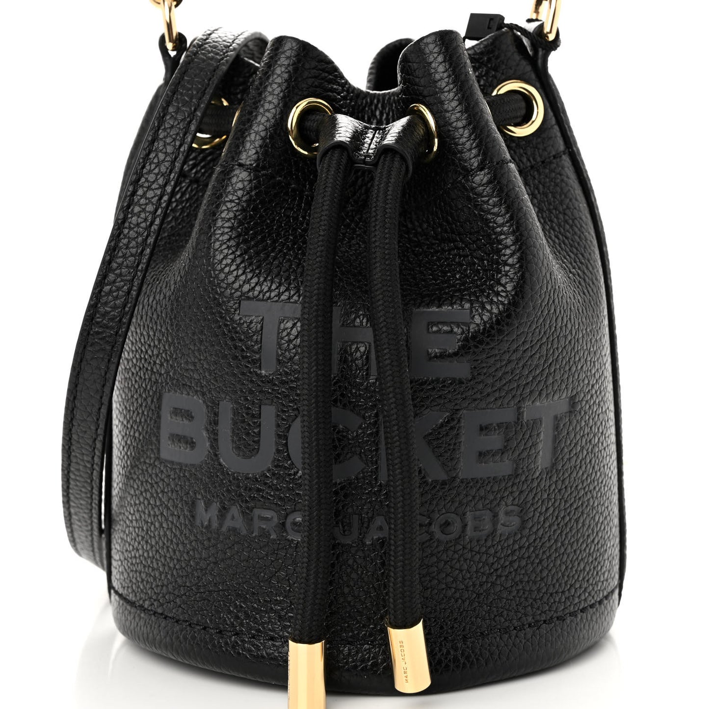 Grained Calfskin Mini The Bucket Bag Black