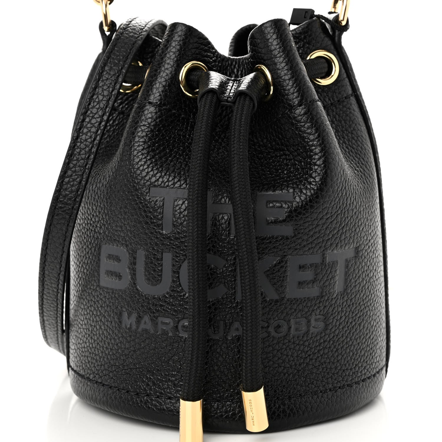 Marc Jacobs Grained Calfskin Mini The Bucket Bag Black 7 of 9