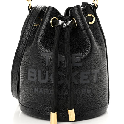 Marc Jacobs Grained Calfskin Mini The Bucket Bag Black 7 of 9