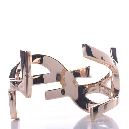 Saint Laurent Brass Monogram Large Cuff Bracelet Rose Gold 4 of 6