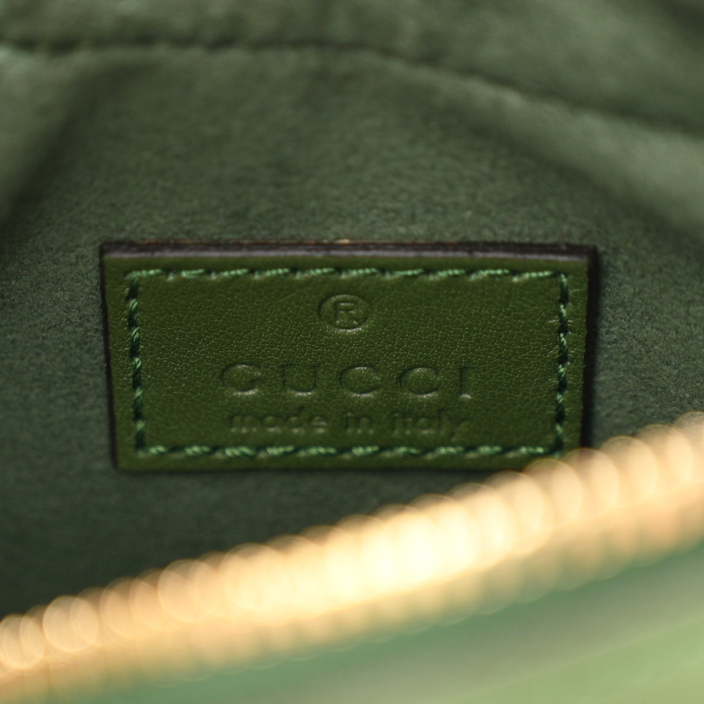 Suede Web Small Attache Shoulder Bag Cactus Green