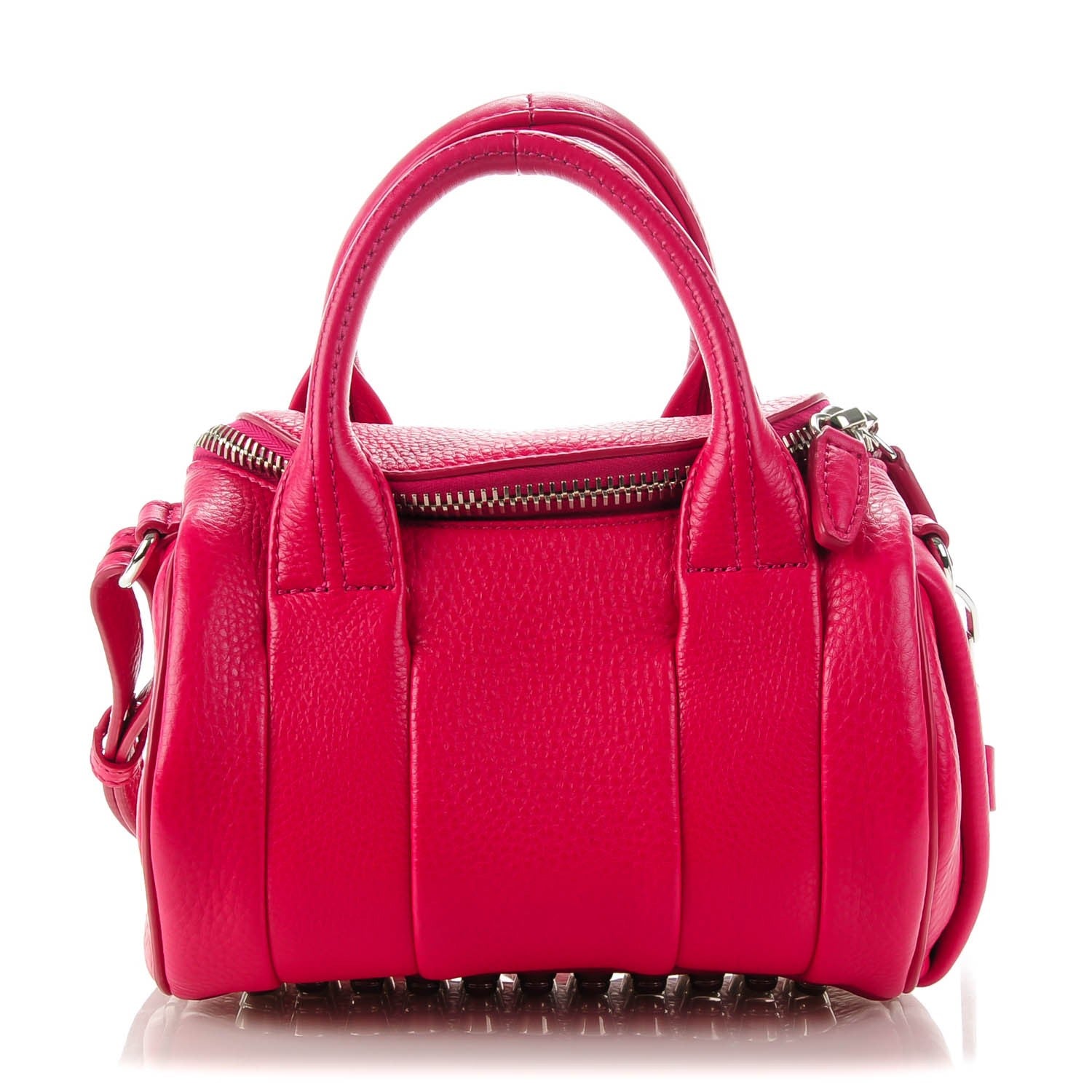 Alexander Wang Pebbled Lambskin Mini Rockie Fuchsia Rhodium Hardware 1 of 6