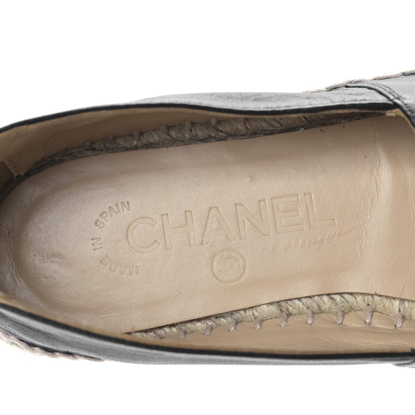 Lambskin CC Espadrilles 37 Black
