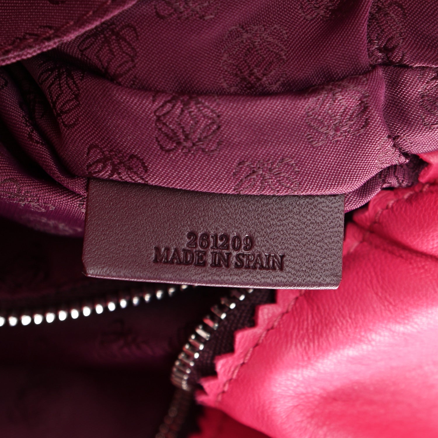 Loewe Calfskin Flamenco Shoulder Bag Magenta 7 of 12