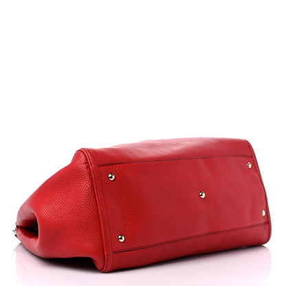 Gucci Pebbled Calfskin Large Soho Shoulder Bag Red 4 of 18