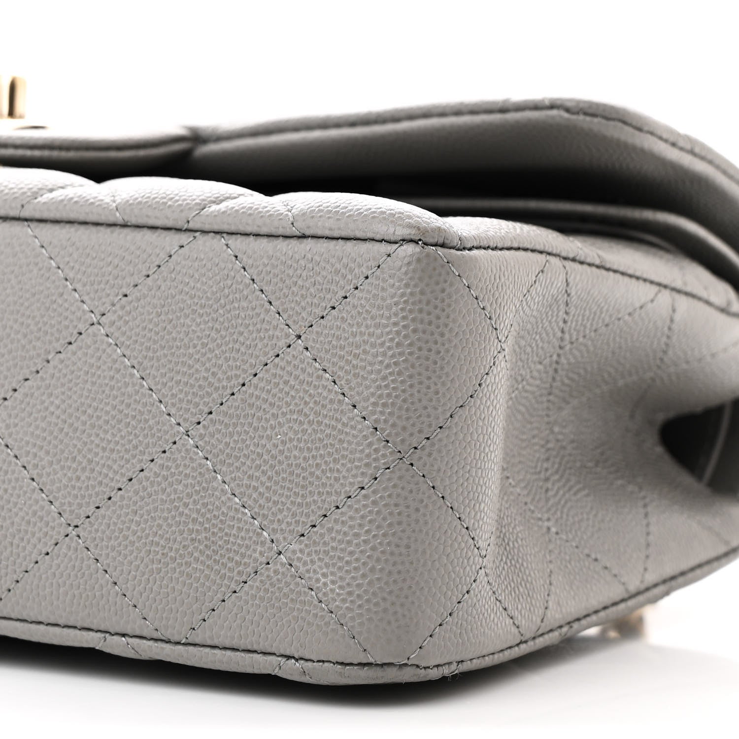 Chanel Caviar Quilted Small Double Flap Grey 10 of 11