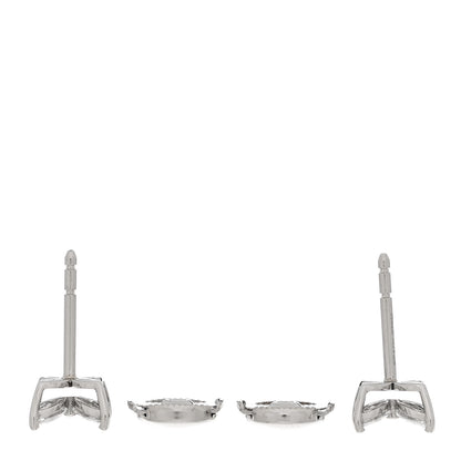 Tiffany Platinum Diamond .64ct Small Victoria Earrings 3 of 5