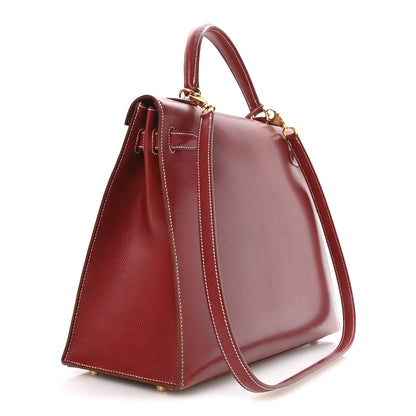 Hermes Veau Grain Lisse Kelly Sellier 35 Rouge Vif 3 of 10