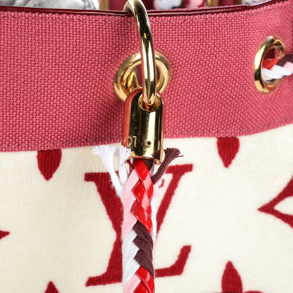 Louis Vuitton Cotton Monogram Eponge Cabas Rouge 9 of 9