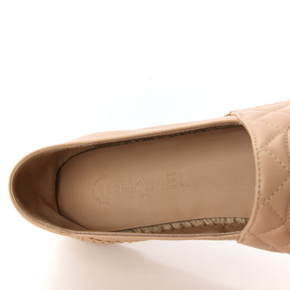 Chanel Lambskin Quilted CC Espadrilles 42 Beige 7 of 11