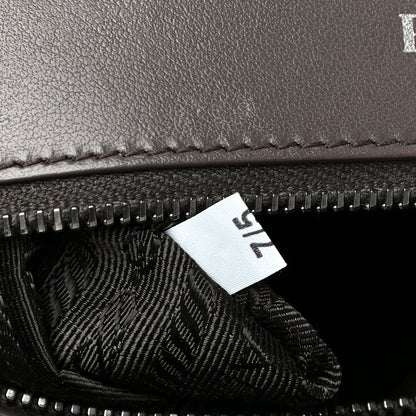 Prada Soft Calfskin Impunture Diagramme Large Chain Flap Shoulder Bag Bambu 6 of 19