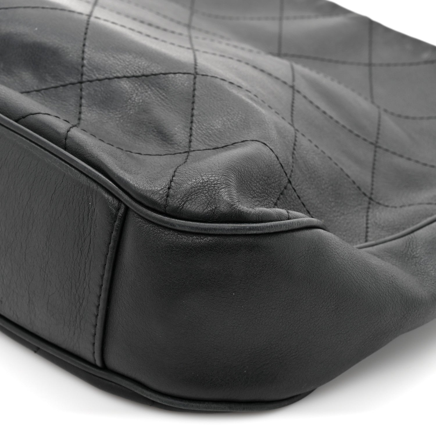 Chanel Calfskin Stitched Hobo Black 10 of 13