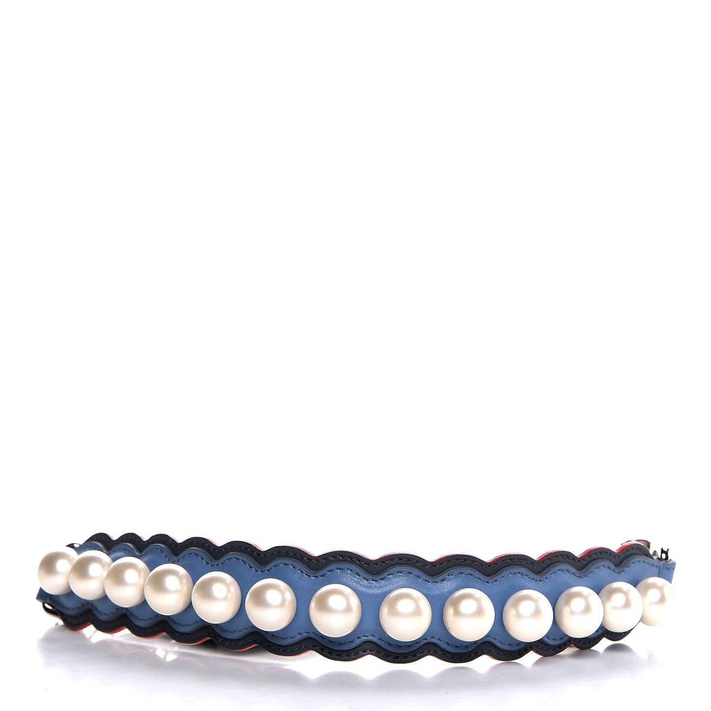 Calfskin Pearl Embellished Mini Strap You Sky