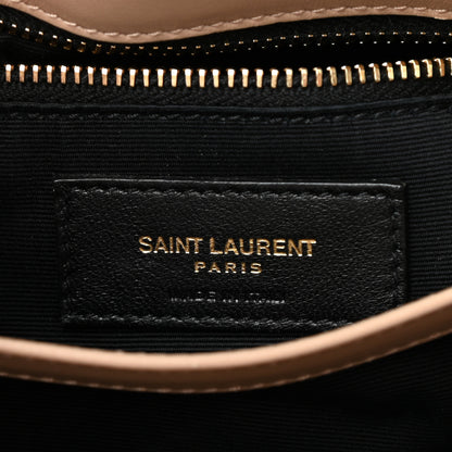 Saint Laurent Calfskin Y Quilted Monogram Toy Loulou Crossbody Bag Latte 7 of 11