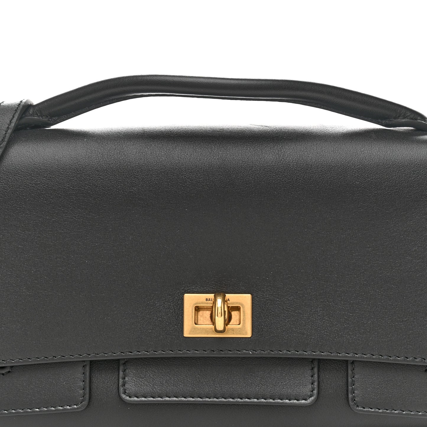 Smooth Calfskin Small Bel Air Clutch On Strap Black