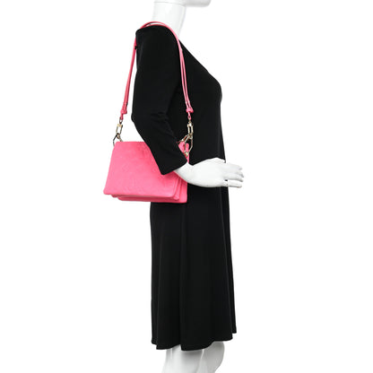 Louis Vuitton Calfskin Embossed Monogram Coussin BB Rose Fluo 2 of 18