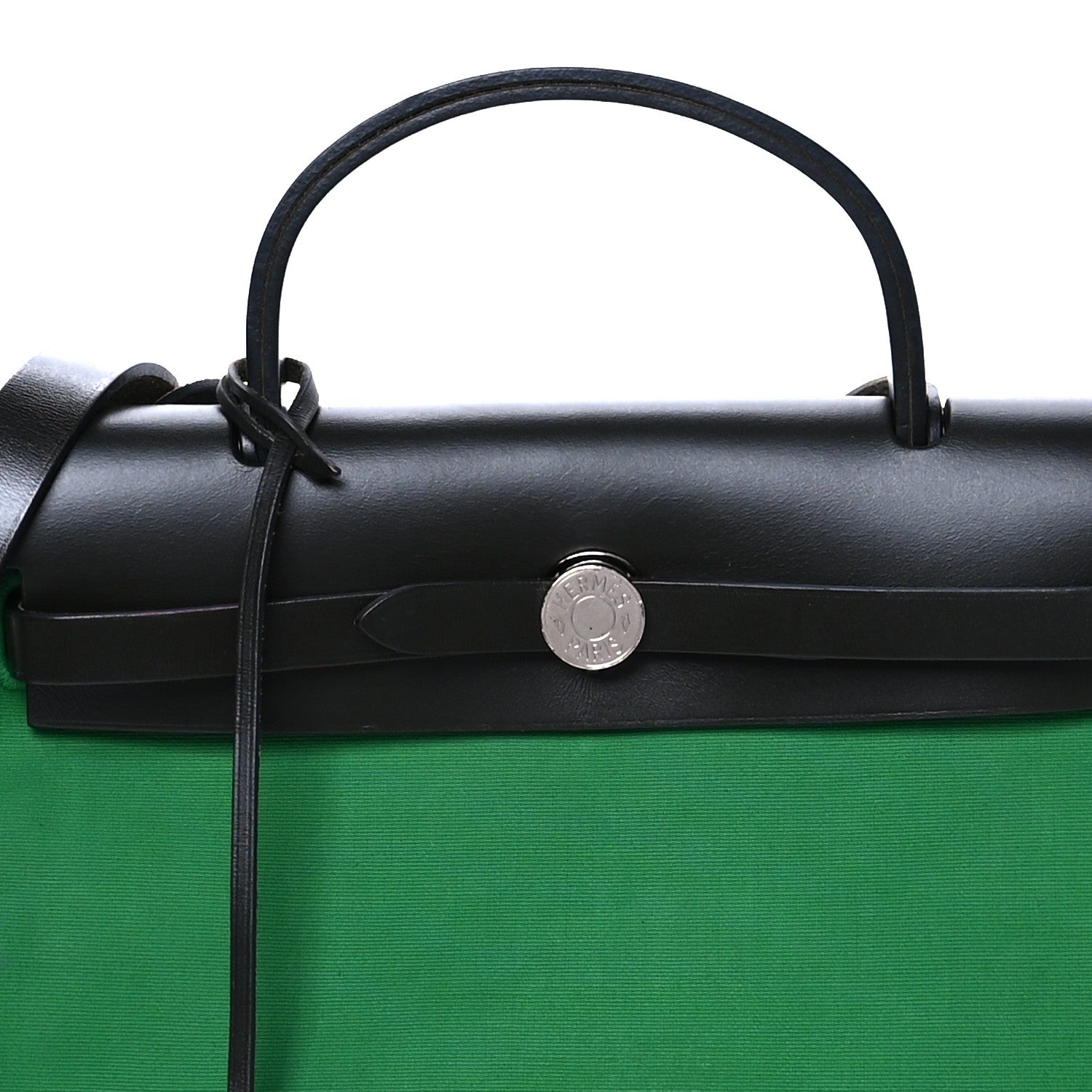 Hermes Vache Hunter Toile Herbag Zip 31 PM Bambou Kaki 8 of 11