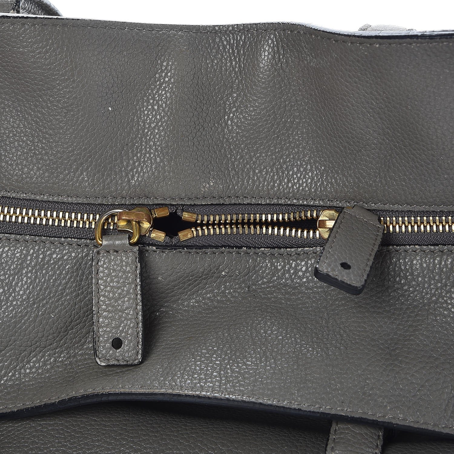 Alexander McQueen Pebbled Calfskin Large Skull Padlock Zip Around Tote Dark Grey 13 of 28