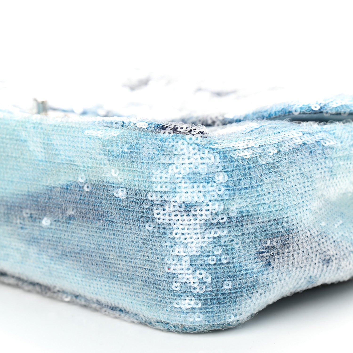 Chanel Sequin Large Waterfall Flap Light Blue 9 of 9