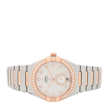 Omega Stainless Steel 18K Sedna Gold Diamond Bezel Mother of Pearl 34mm Co-Axial Master Chronometer Small Seconds Automatic Watch 131.25.34.20.55.001 2 of 5
