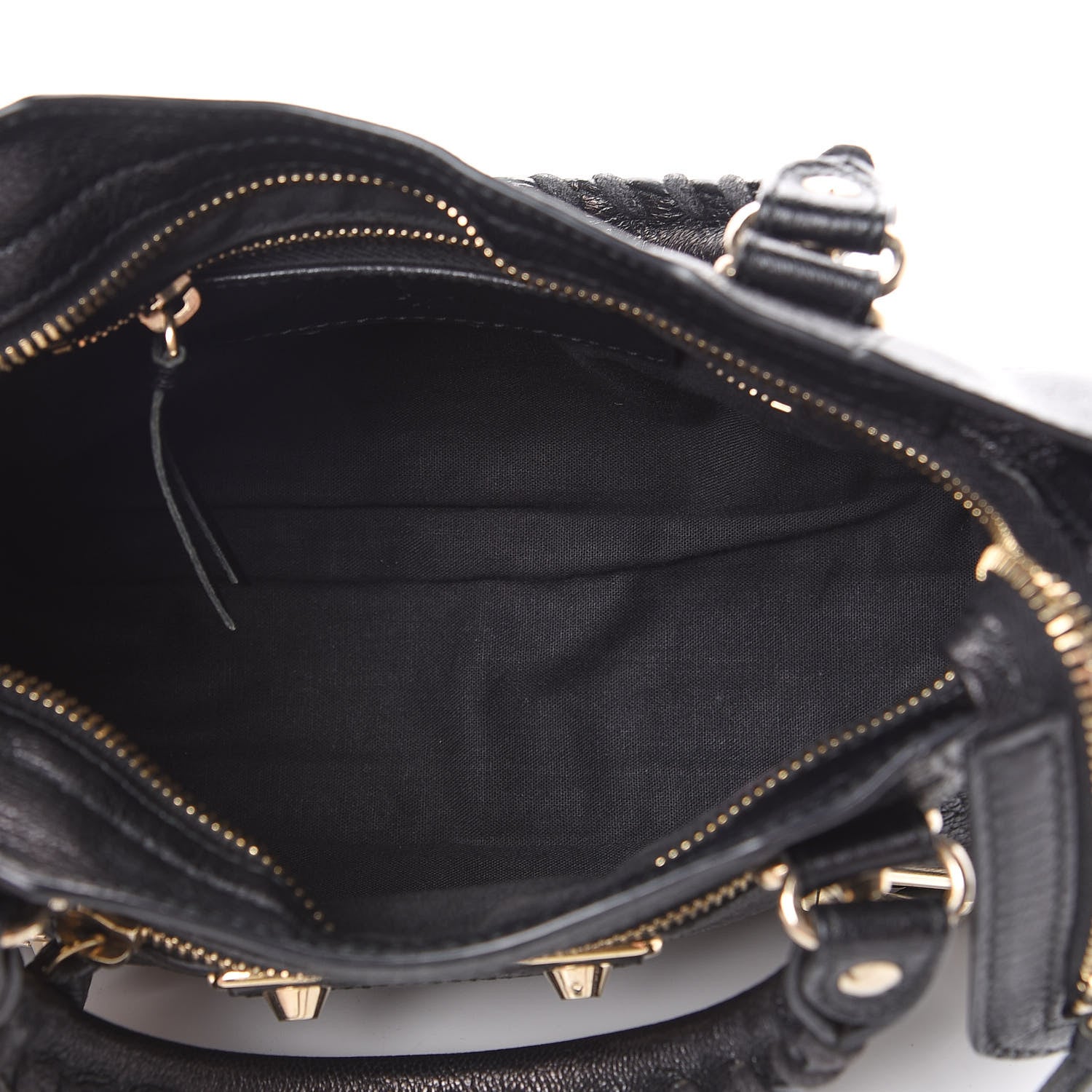 Balenciaga Chevre Gold Metallic Edge Hardware Mini City Black 4 of 13