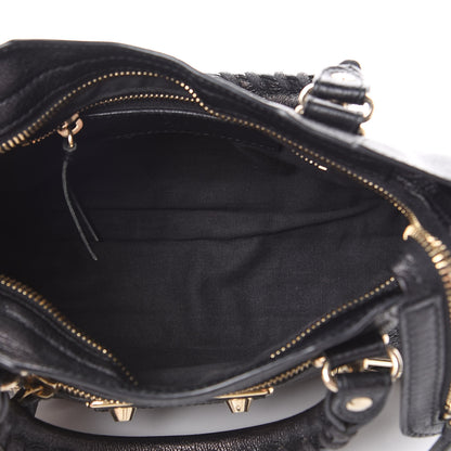 Balenciaga Chevre Gold Metallic Edge Hardware Mini City Black 4 of 13