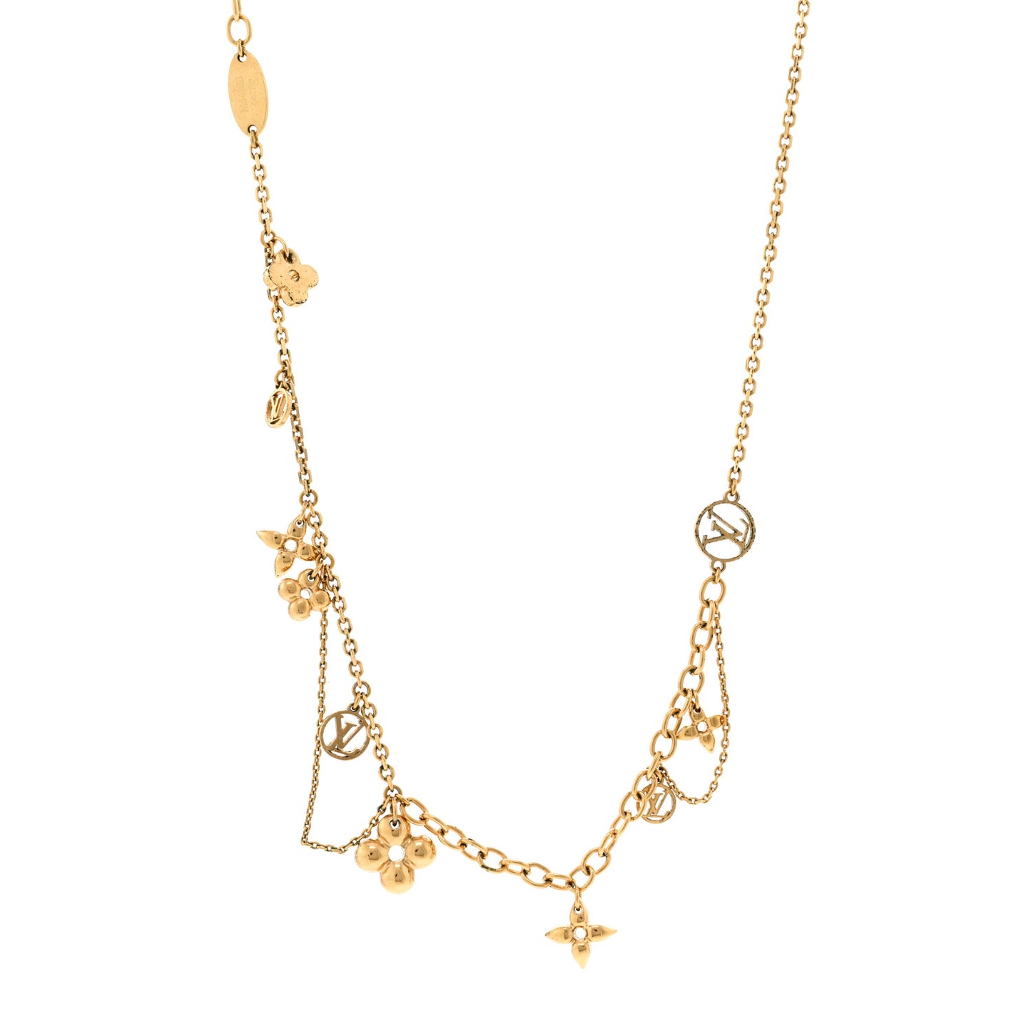 Metal Blooming Supple Necklace Gold