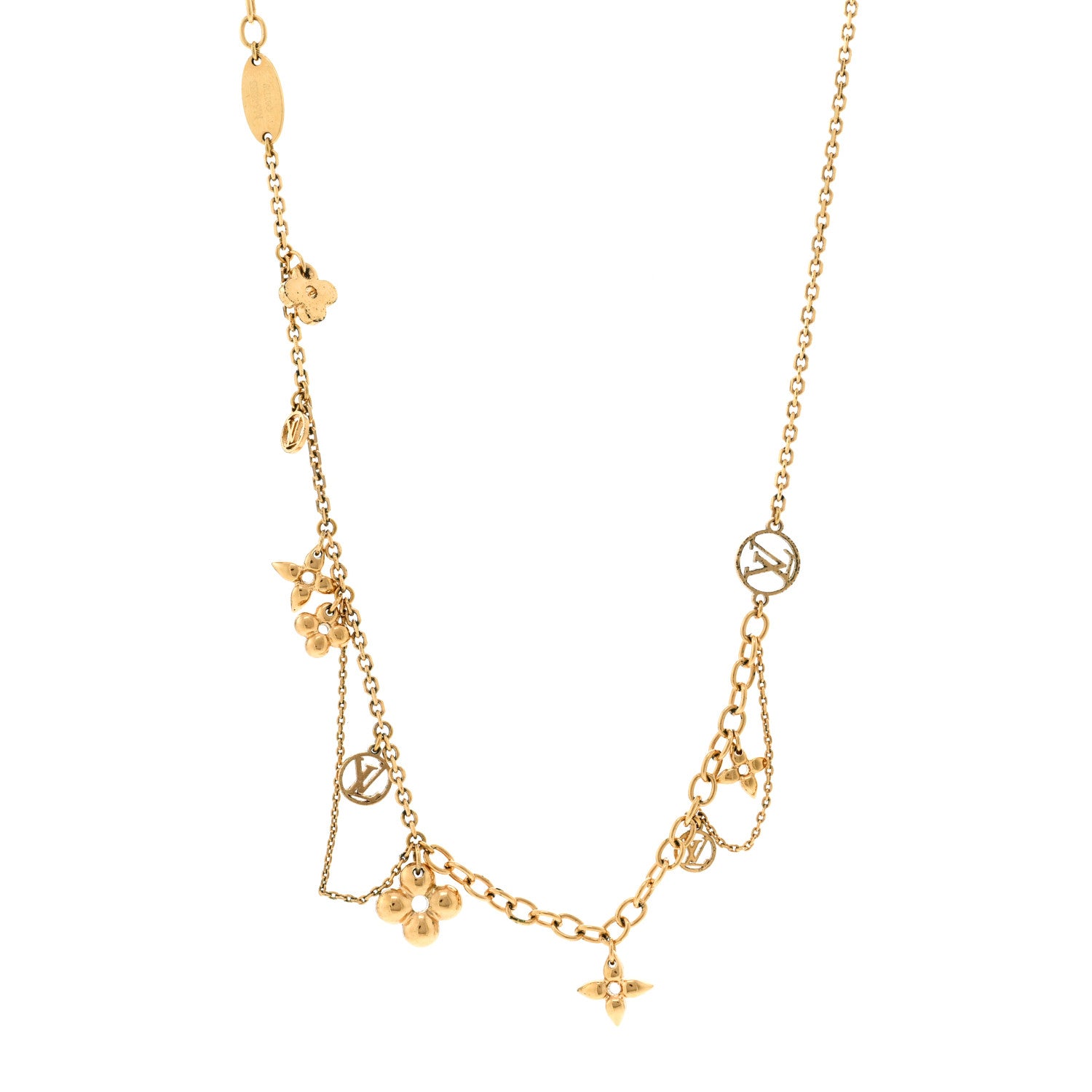 Louis Vuitton Metal Blooming Supple Necklace Gold 1 of 5